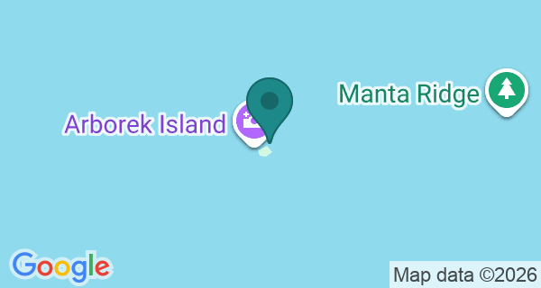 Map showing Arborek Dive Shop's location