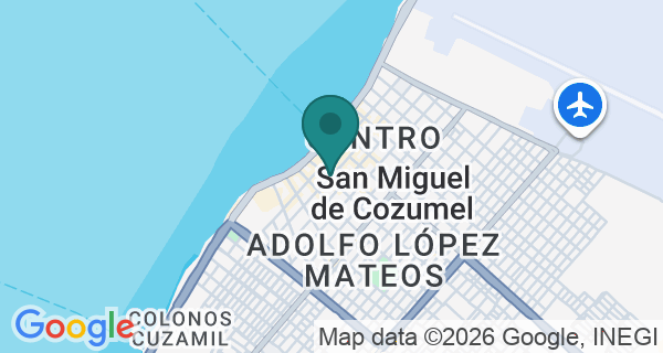 Map showing Barefoot Dive Center's location
