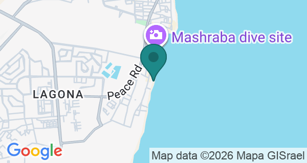 Map showing Bedouin Divers Dahab's location