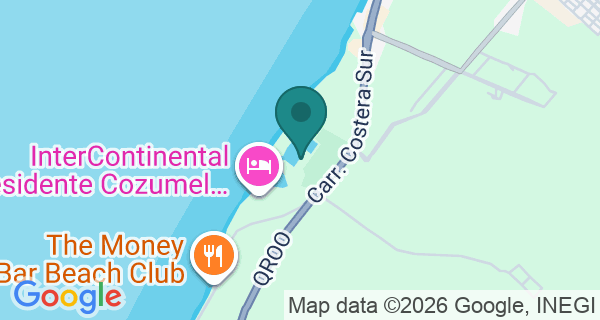 Map showing Cozumel Diving's location