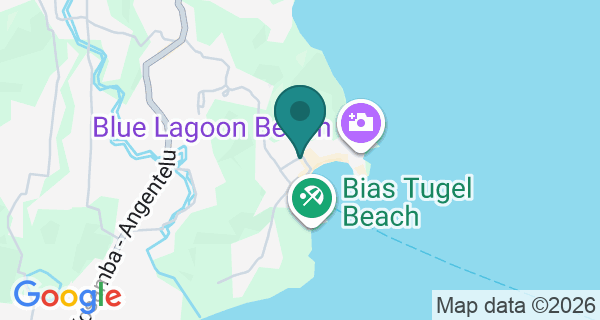 Map showing Padangbai Bali Dive Center's location