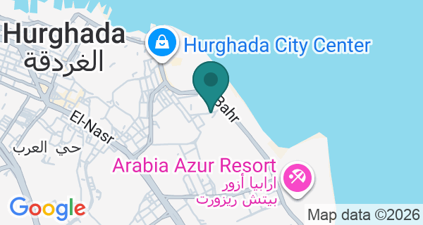 Map showing Tauchen Hurghada's location