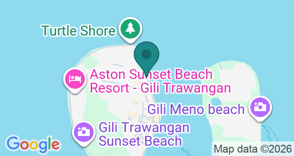 Map showing Trawangan Stingray Divers's location